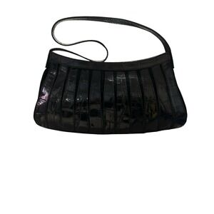 Braccialini Vintage Leather & Suede Handbag Single Strap Black/burgundy